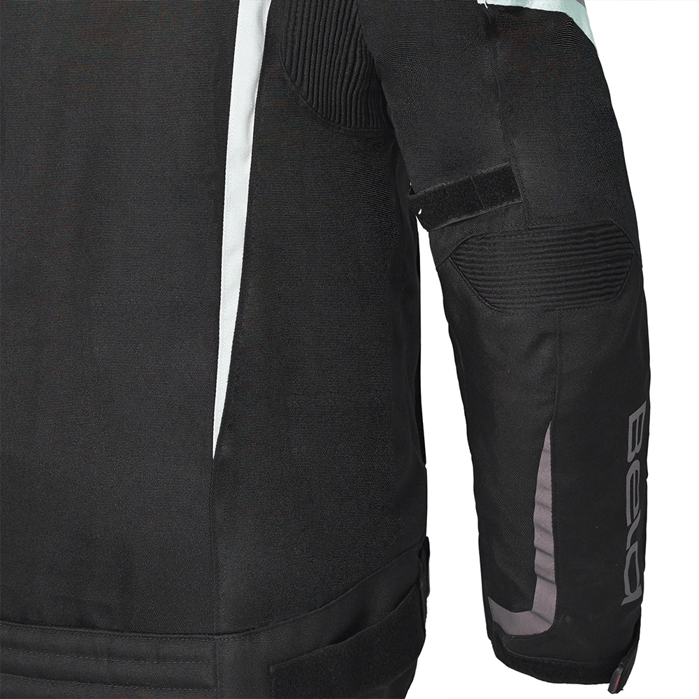 BELA HIGHLAND Moto Homem Casaco Preto Branco Vermelho