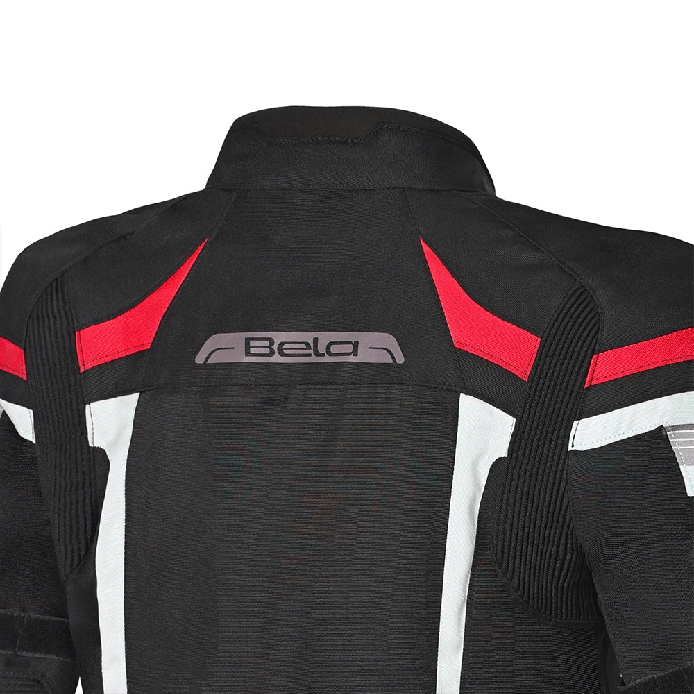 BELA HIGHLAND Moto Homem Casaco Preto Branco Vermelho