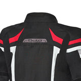BELA HIGHLAND Moto Homem Casaco Preto Branco Vermelho