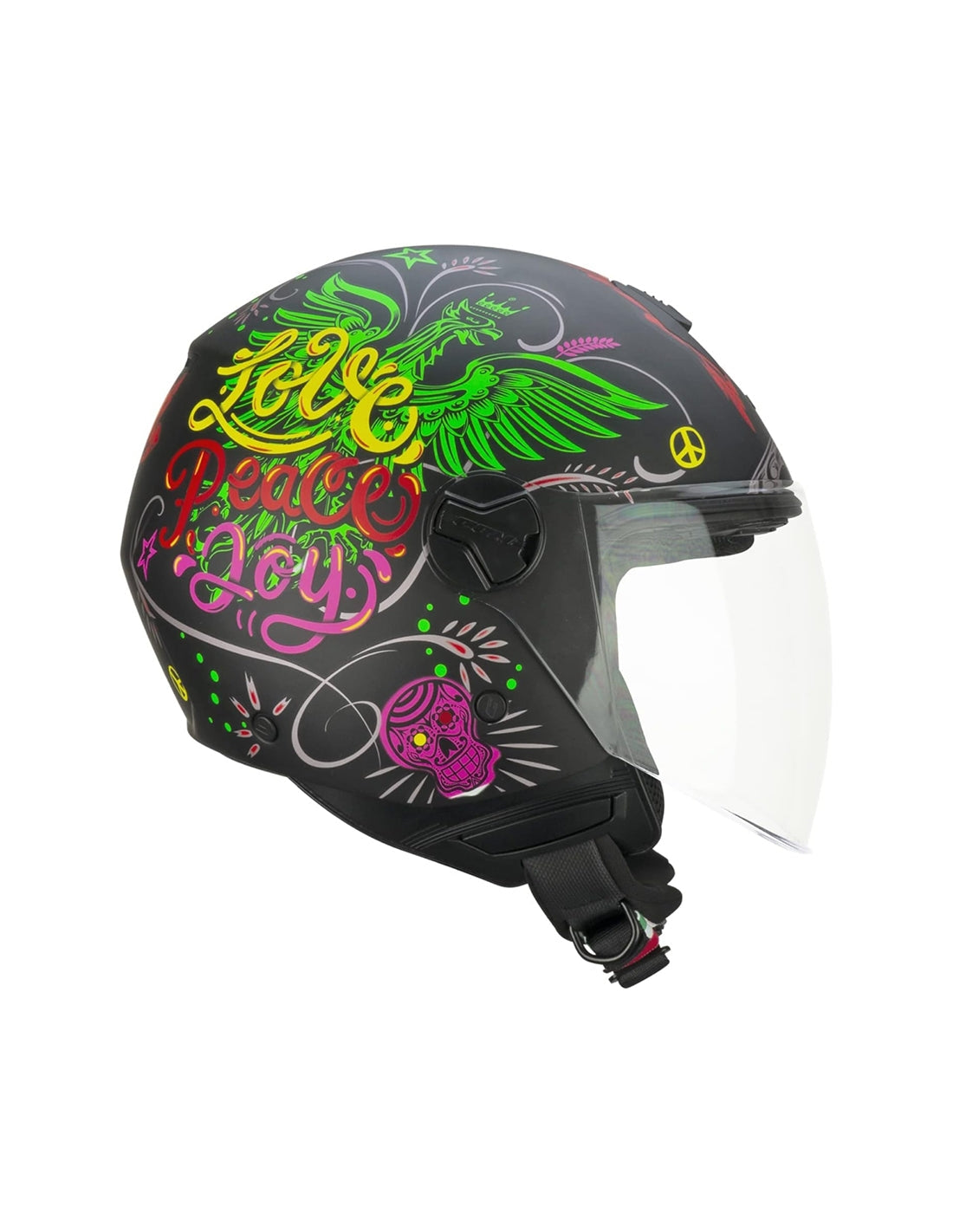 CGM 167S FLO JOY JET CASCO MOTO NERO AZZURRO VERDE OPACO LUNGA – 1 – Maximomoto PT
