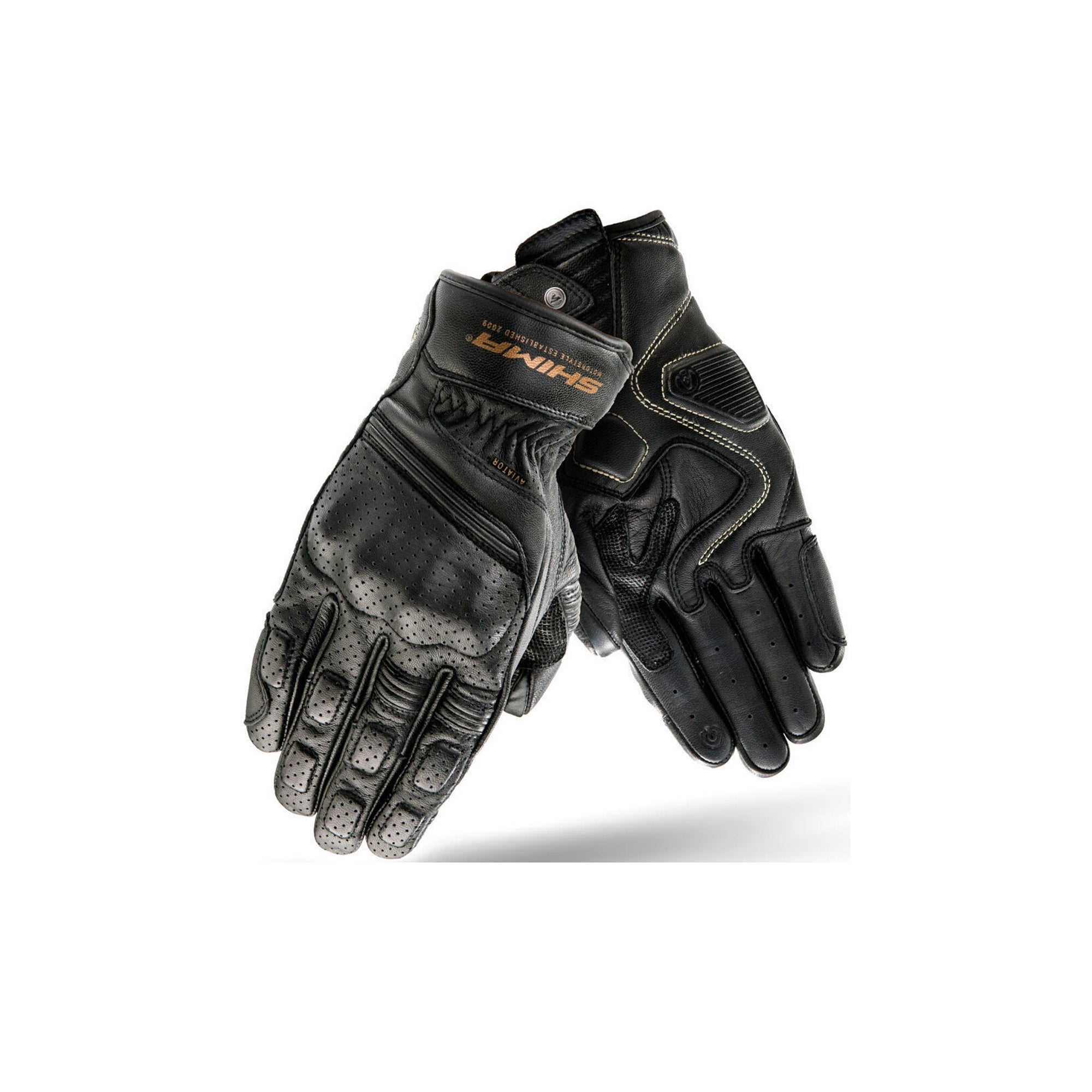 SHIMA AVIATOR BLACK GLOVES – 1 – Maximomoto PT