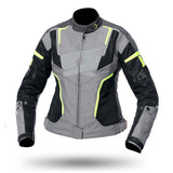 SPYKE - AIRMASTER LADY JACKET BLACK/GRAY/FLUOYELLOW - SECURTEX MOTOR S.L (t/a MaximoMoto)