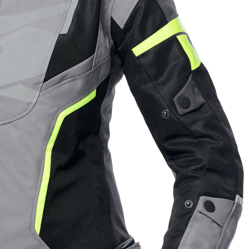 SPYKE - AIRMASTER LADY JACKET BLACK/GRAY/FLUOYELLOW - SECURTEX MOTOR S.L (t/a MaximoMoto)