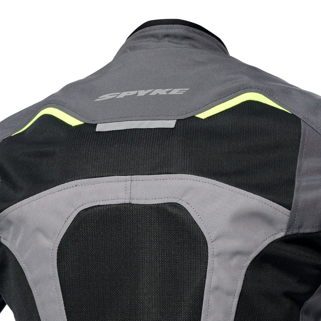 SPYKE - AIRMASTER LADY JACKET BLACK/GRAY/FLUOYELLOW - SECURTEX MOTOR S.L (t/a MaximoMoto)