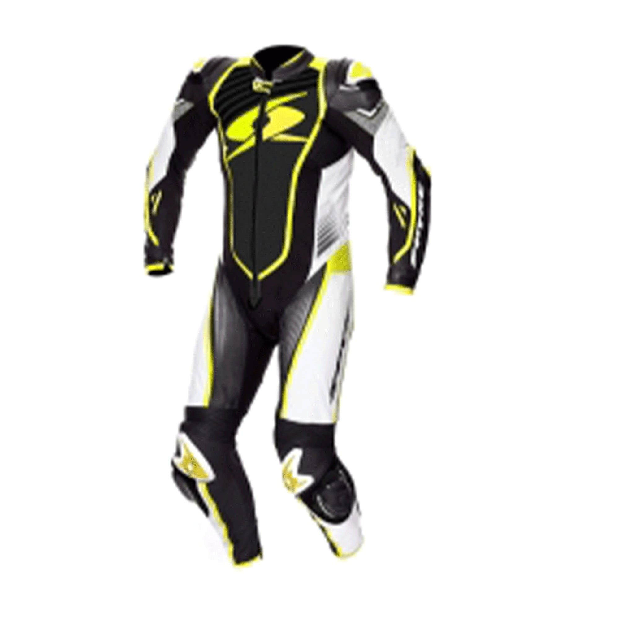 SPYKE - ARAGON RACE 1PC SUIT BLACK/WHITE/FLUO YELLOW - SECURTEX MOTOR S.L (t/a MaximoMoto)