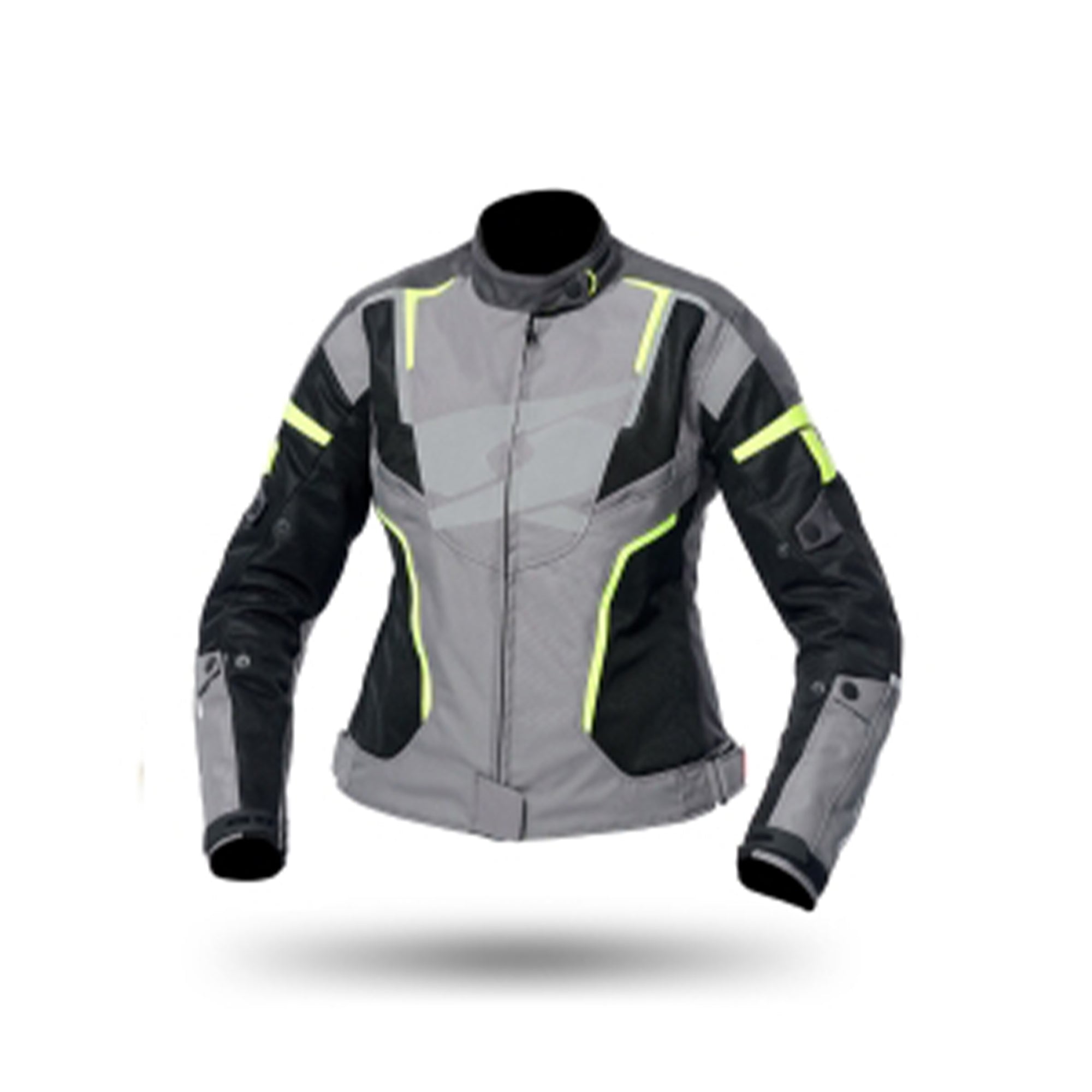 SPYKE - AIRMASTER LADY JACKET BLACK/GRAY/FLUOYELLOW - SECURTEX MOTOR S.L (t/a MaximoMoto)