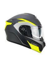 CGM 568G BER grafito Modular Casco moto Grafite Giallo fluo opaco – Maximomoto PT