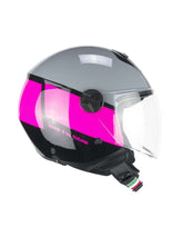 CGM 167R FLO STEP JET CASCO MOTO GRIGIO FUCSIA LUNGA – Maximomoto PT