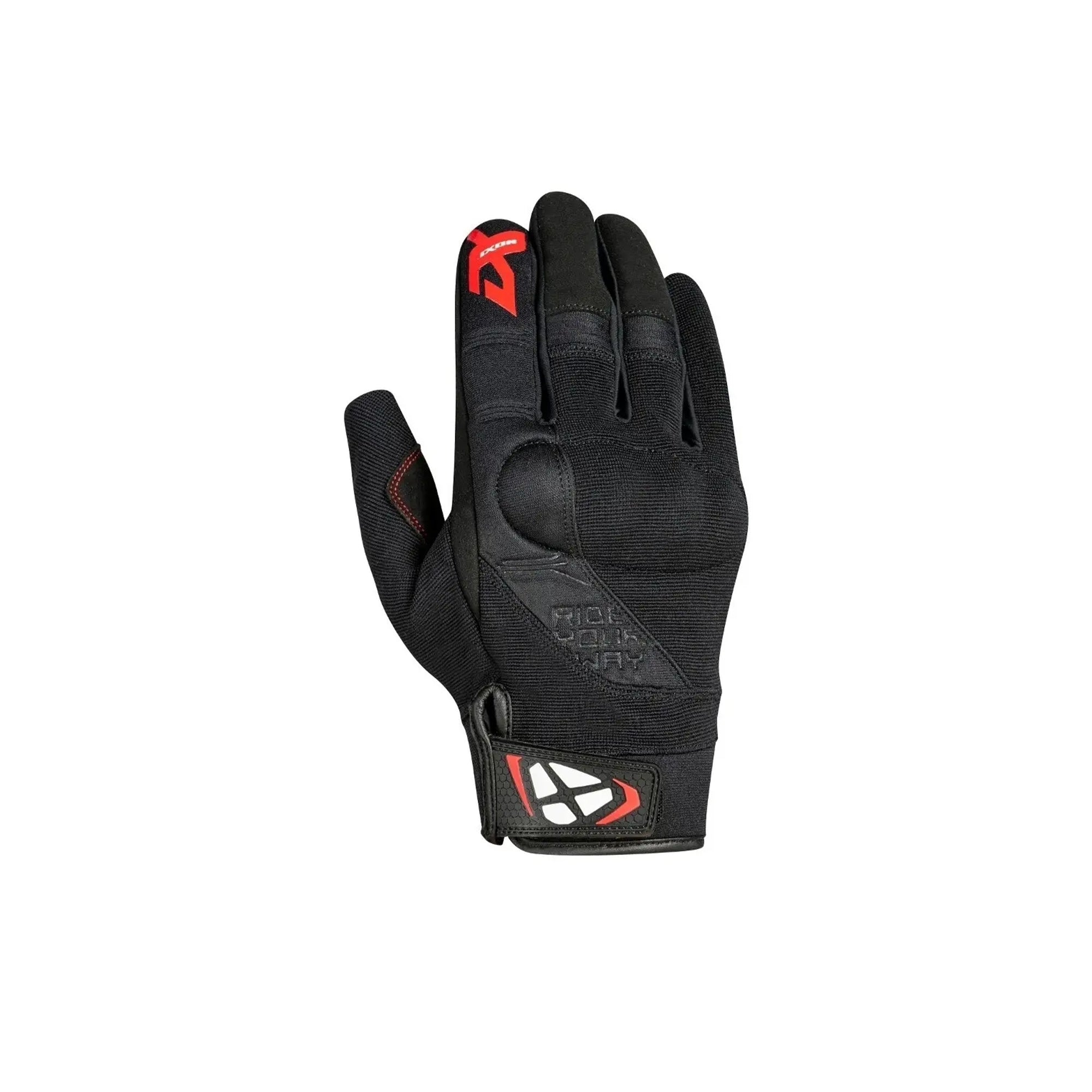IXON RS DELTA Homem Moto Luvas Preto Vermelho Branco