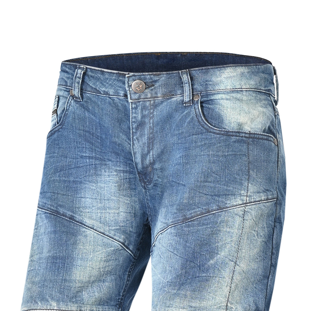 BELA PISTON (MXD-405) Jeans Moto Calcas Azul Sujo