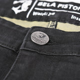 BELA PISTON Textil Denim Jeans Moto Calças Preto 34L