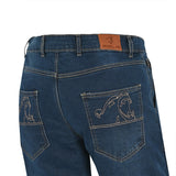 BELA VAQUERO Jeans Crack Moto Calças Azul