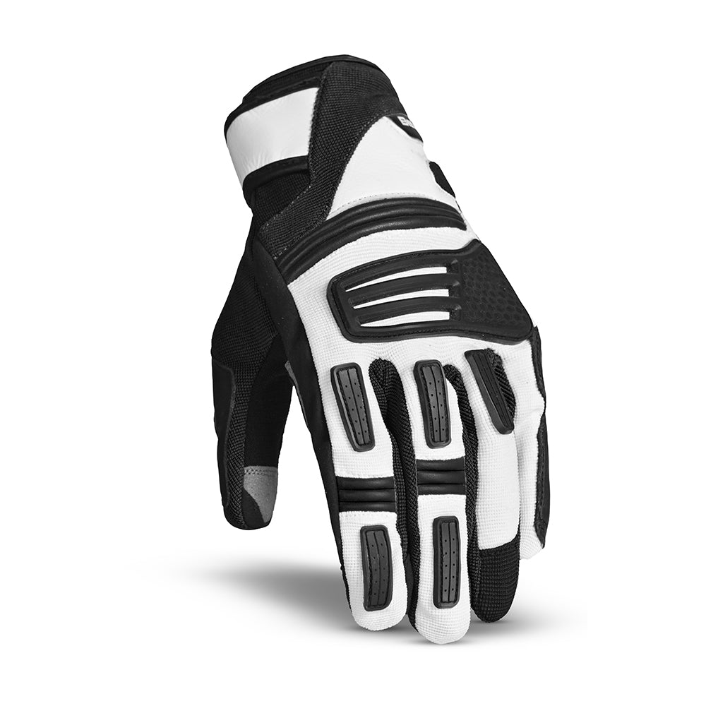 BELA ARIZON Men's Motorcycle Textile Gloves Black White – 5 – Maximomoto PT