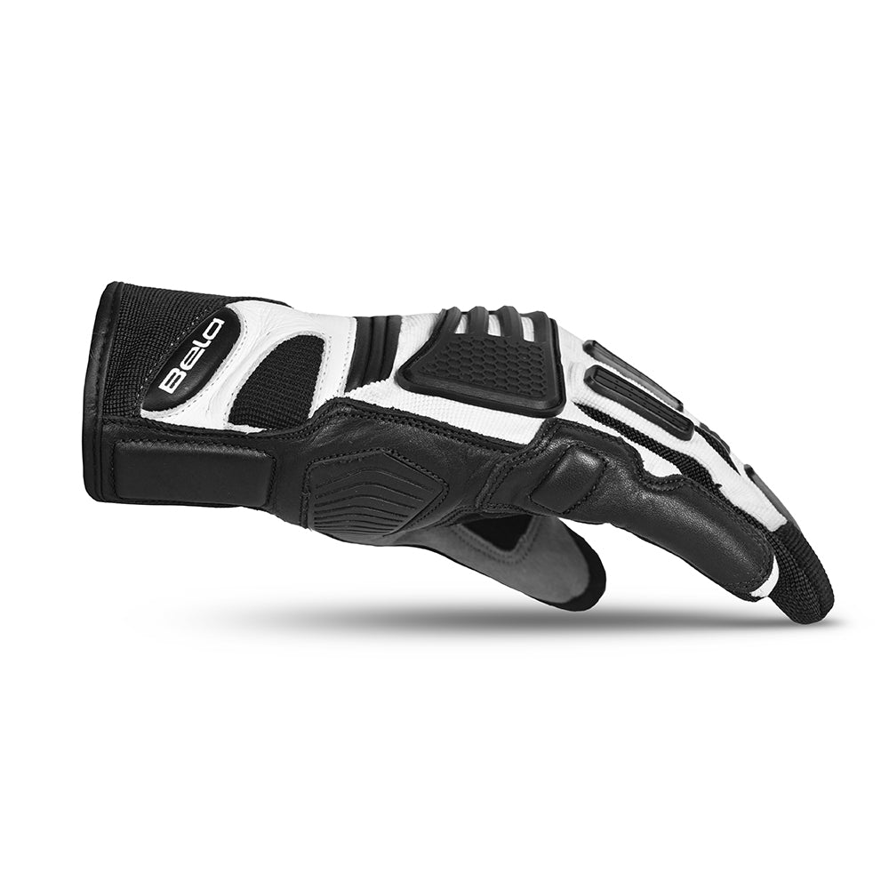 BELA ARIZON Men's Motorcycle Textile Gloves Black White – 4 – Maximomoto PT