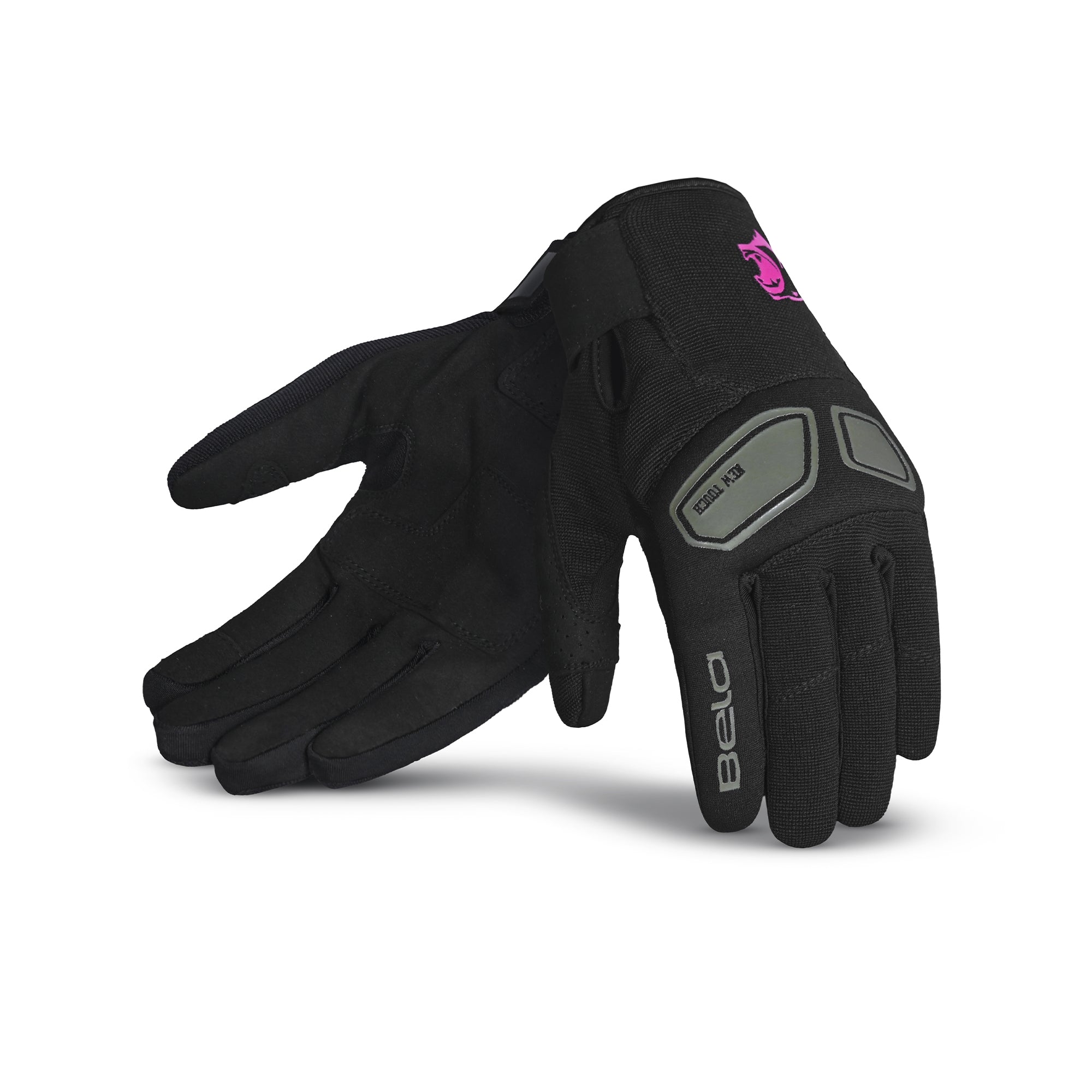 BELA LMBU 2 Motorcycle Lady Textile Gloves Black Pink – 1 – Maximomoto PT