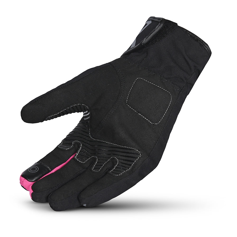 BELA REBEL Ladies Motorcycle Textile Glove Black Pink – 4 – Maximomoto PT