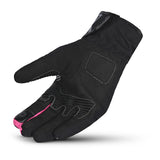 BELA REBEL Senhora Moto Couro Luva Preta Rosa