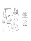 BELA CALM DIGGER Calcas De Moto Homem Preto Vermelho 32L
