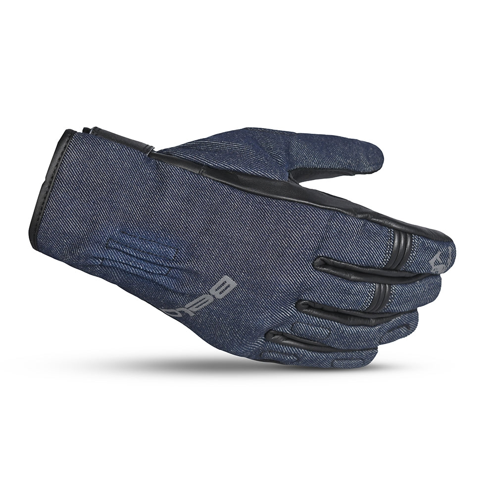 BELA ALBERTO DENIM WP Moto Textil Luvas Preta Azul