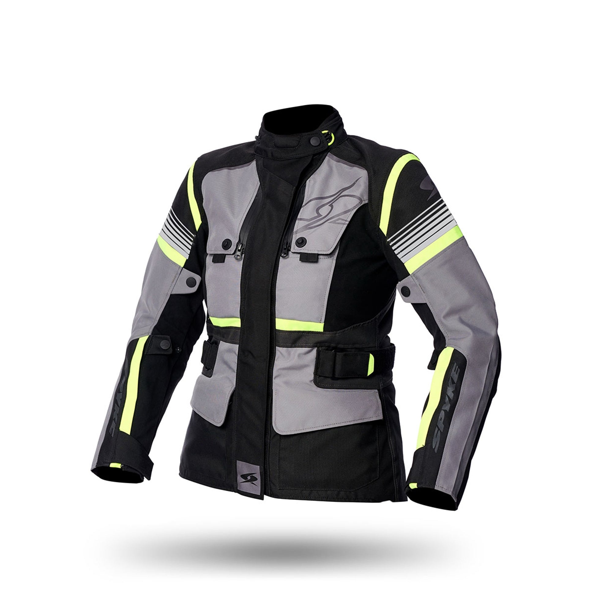 SPYKE EQUATOR DRY TECHNO Moto Senhora Casacos Cinza Antra Amarelo