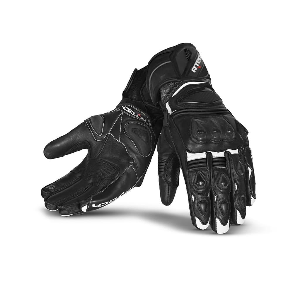 R-TECH ROBO Motorcycle Leather Men's Gloves Black – 1 – Maximomoto PT