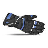 R-TECH ROBO Moto Homem Couro Luvas Preto Azul