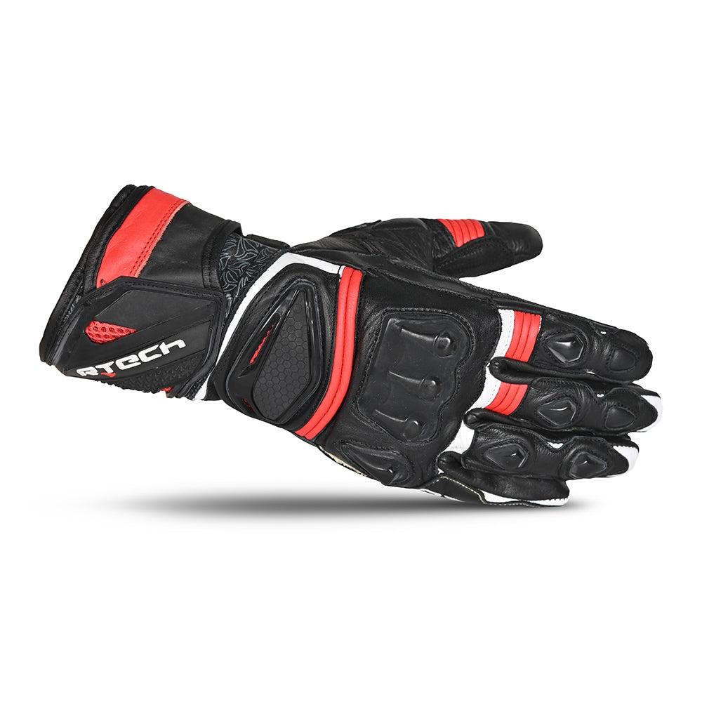 R-TECH ROBO Motorcycle Leather Men's Gloves Black Red – 2 – Maximomoto PT