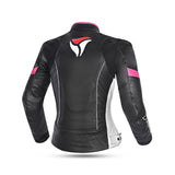 R-TECH TOM RIDER Moto Senhora Couro Casacos Preto Rosa
