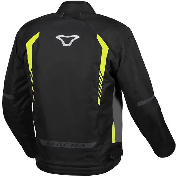 MACNA TAZAR Moto Impermeável Textil Casaco Preto Cinza Amarelo Neon