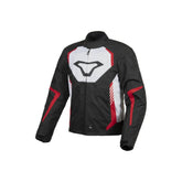Macna Tazar casacos textil impermeable Black/white/red – Maximomoto PT