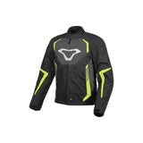 MACNA TAZAR Moto Impermeável Textil Casaco Preto Cinza Amarelo Neon