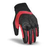 R-TECH CRUISER Moto Textil Luvas Preto Vermelho