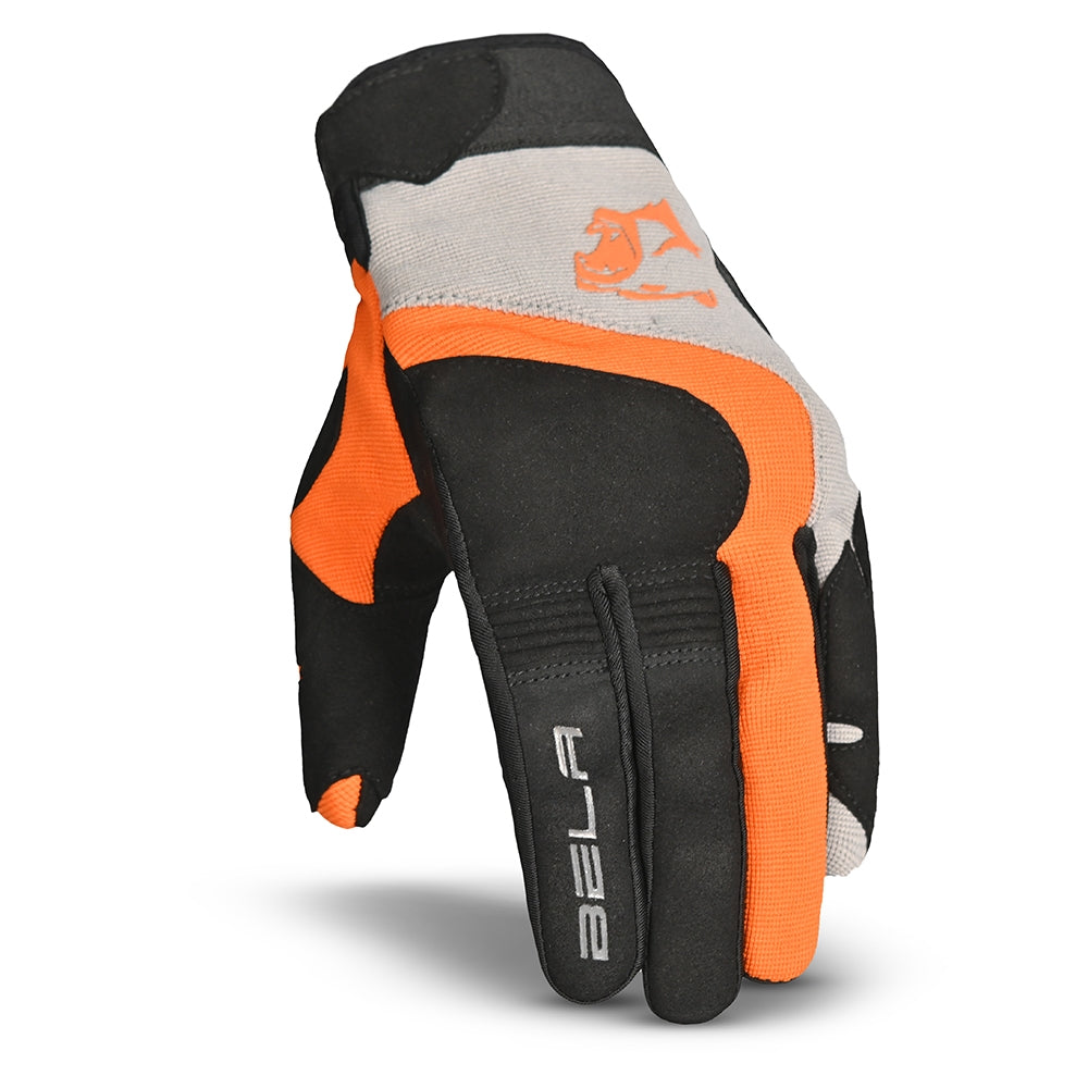 BELA ADVENTURE Textil Moto Luvas Preto Laranja