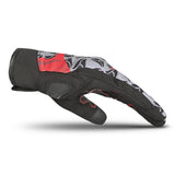 R-TECH LEOPARD Moto Textil Luvas Preto Vermelho