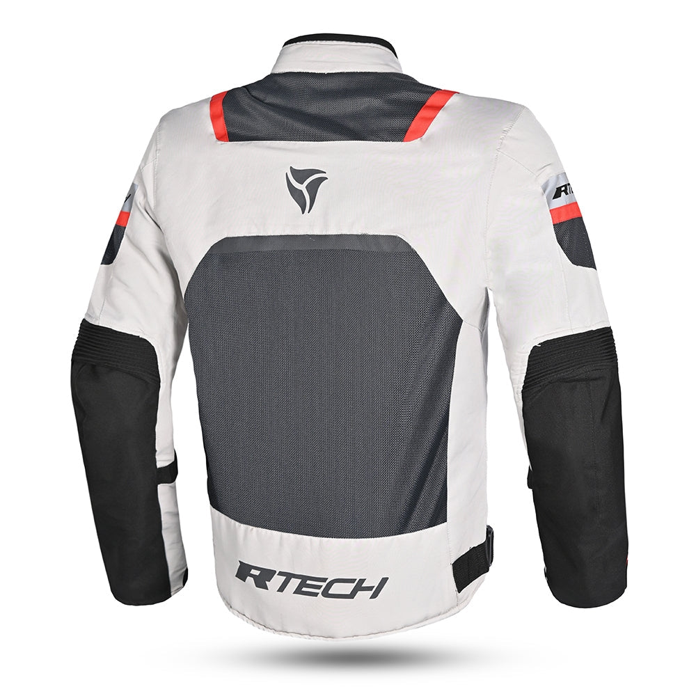 R-TECH - Chaqueta Textil Spiral Mesh Hielo/Negro/ Rojo - SECURTEX MOTOR S.L (t/a MaximoMoto)