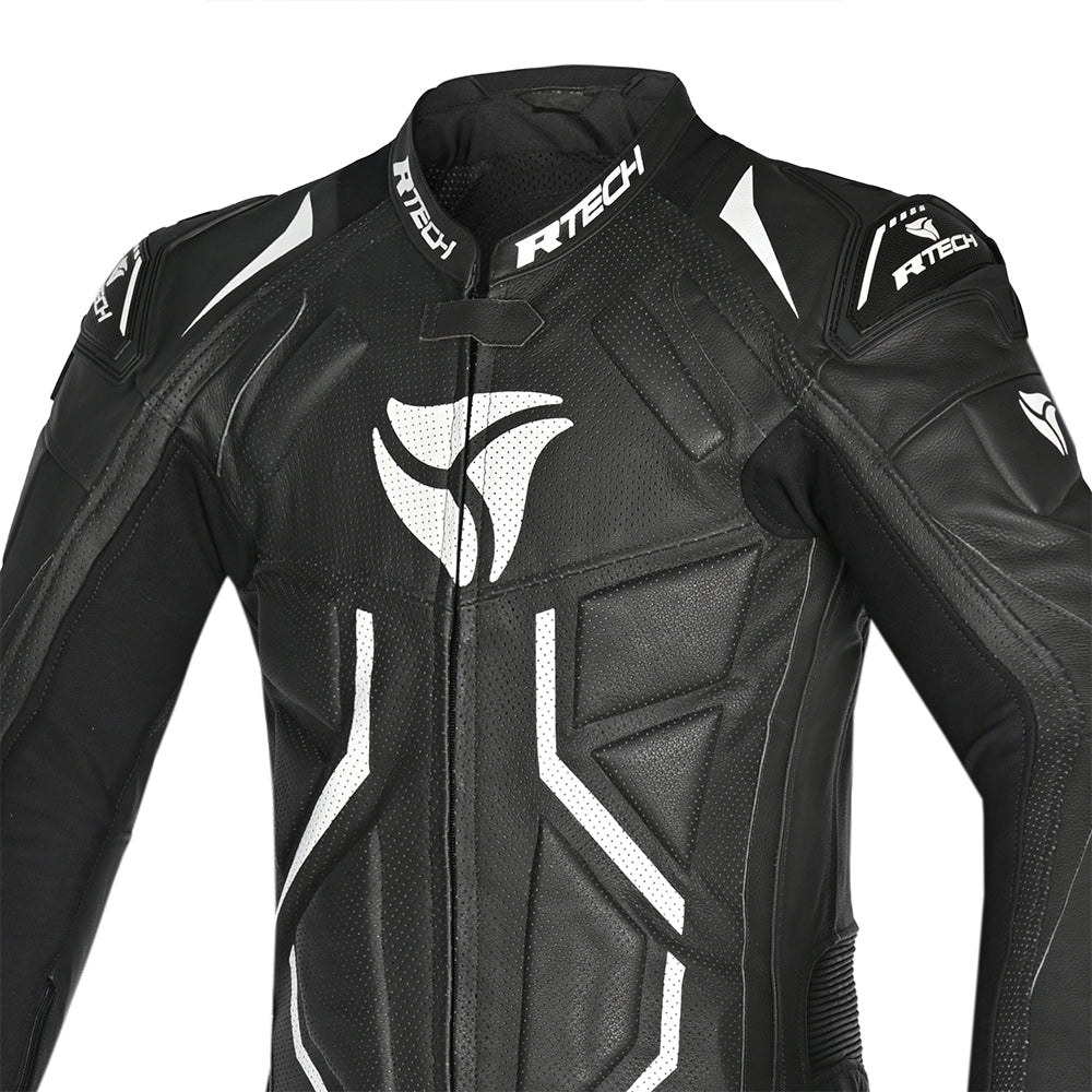 R-TECH MONO 1 PC DEFENDER GP Motorcycle Suits Black White – 3 – Maximomoto PT