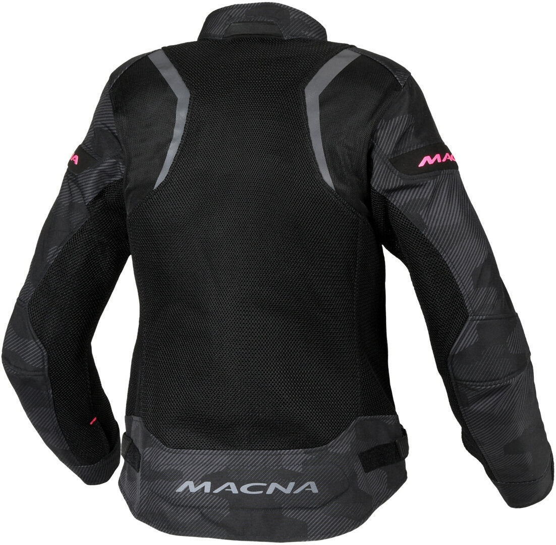MACNA VELOTURA Moto Senhora Textil Casaco Camuflagem Cinza Preto
