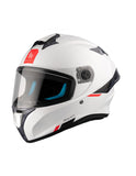 MT Targo S Solid A0 blanco perlado Casco integral deportivo para motocicleta