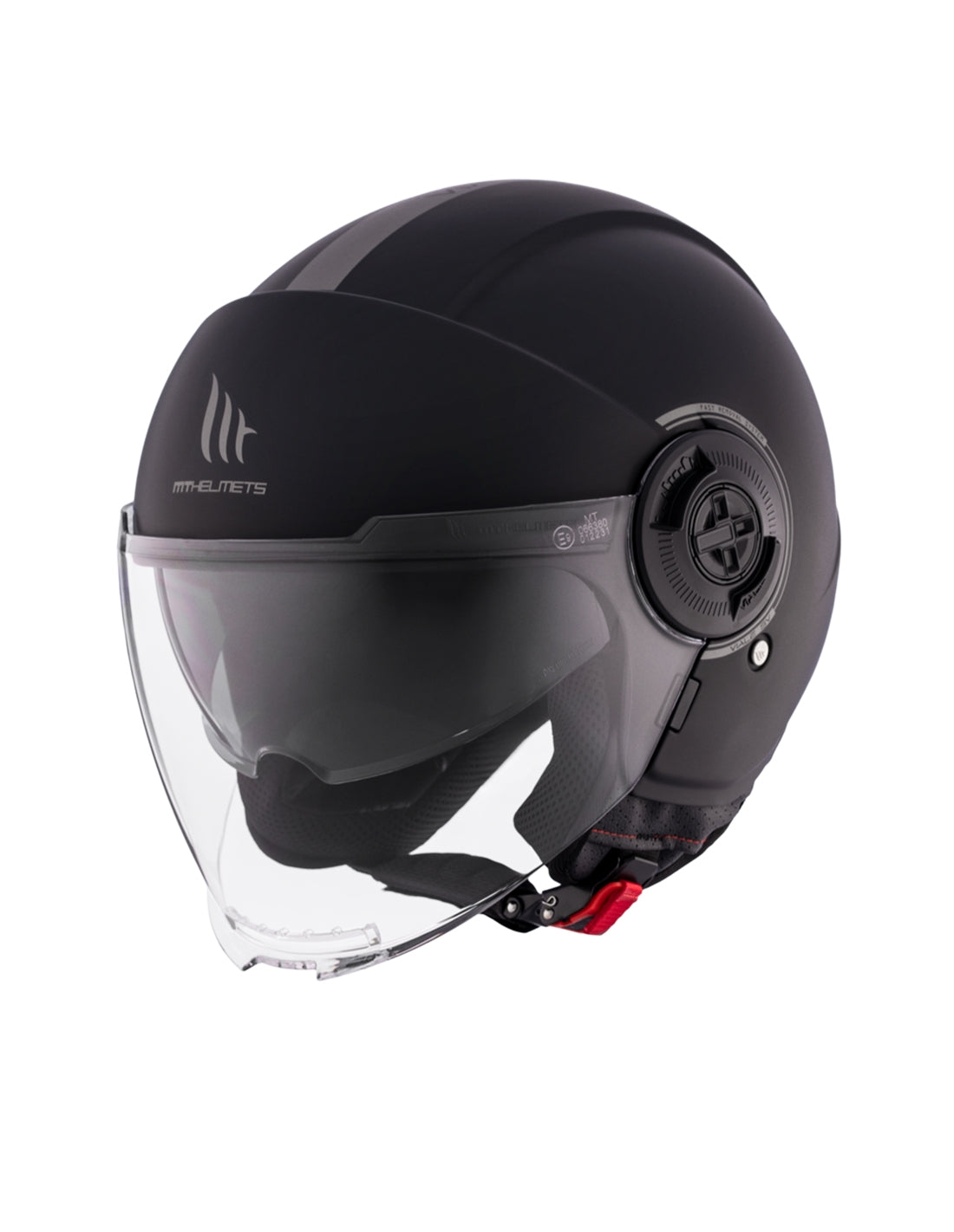 MT VIALE SV S SOLID A1 Moto Jet Capacete Preto Fosco