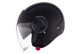 MT VIALE SV S SOLID A1 Moto Jet Capacete Preto Fosco
