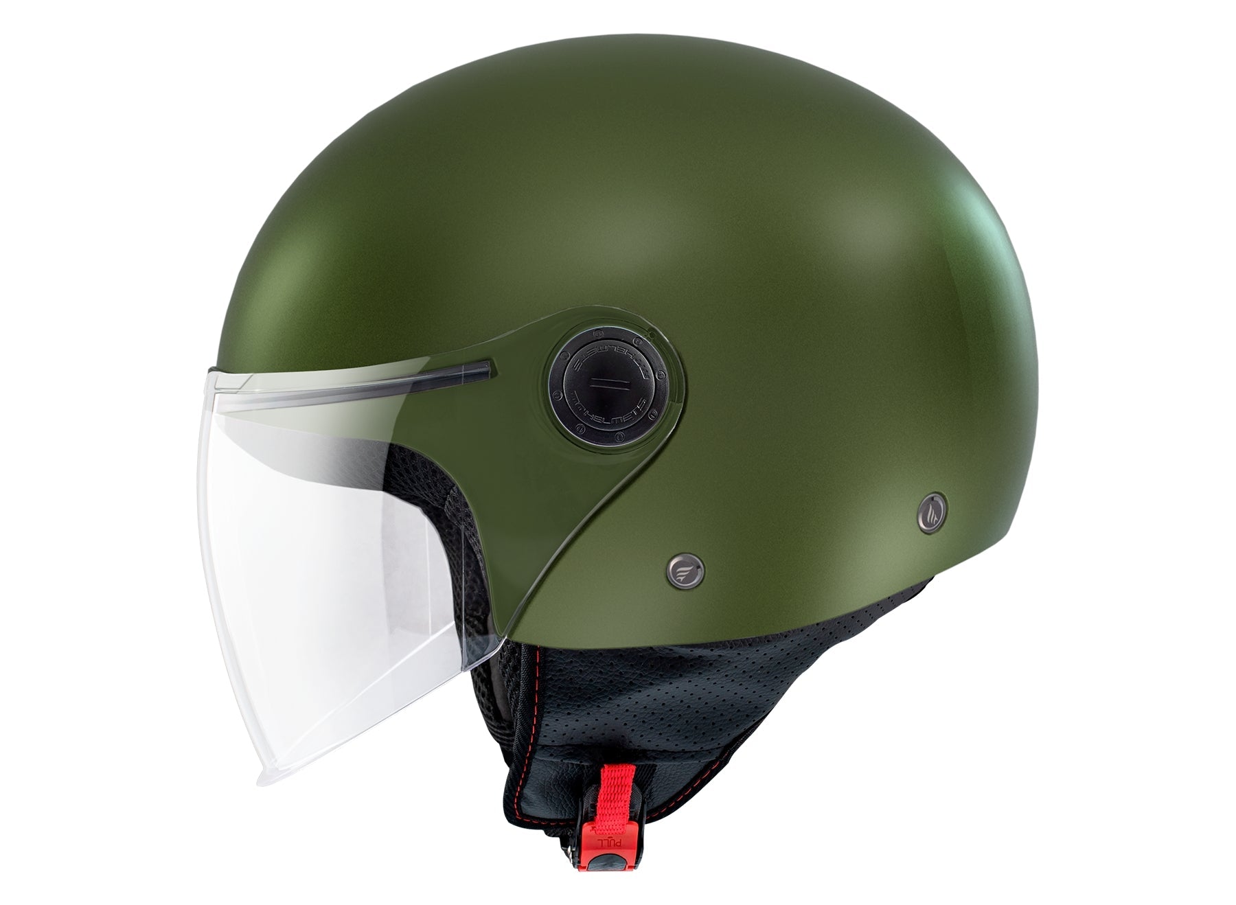 MT STREET S SOLID A6 MOTO JET HELMET MATTE GREEN – 2 – Maximomoto PT