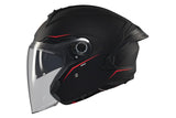 MT COSMO SV SOLID A1 casco Jet Para Motocross Negro Mate