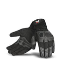 R-TECH PRIMA Moto Couro Luvas Preto