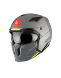 MT STREET FIGHTER SV SOLID A22 MOTO CAPACETE CINZA BRILLANT