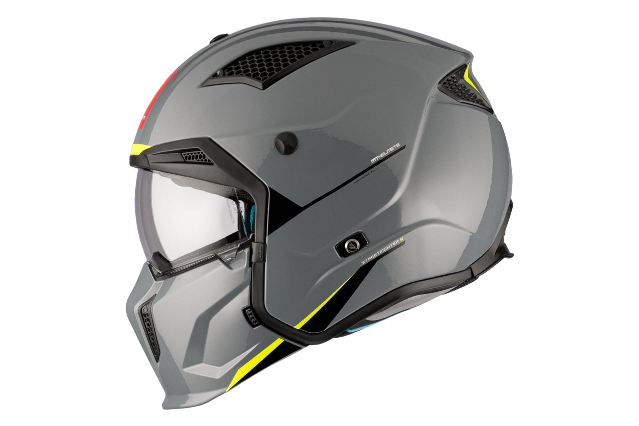 MT STREET FIGHTER SV SOLID A22 MOTO CAPACETE CINZA BRILLANT