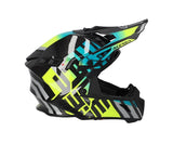 ACERBIS - CASCO STEEL CARBON 2206 TURCHESE/GIALLO FLUO