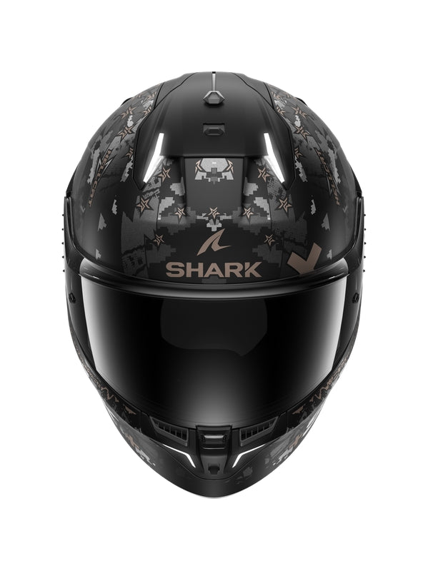 SHARK SKWAL I3 HELLCAT CAPACETE INTEGRAL MOTO PRETO CROMADO ANTRACITE