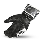 BELA LEMOX Moto Homem Couro Luvas Preto Branco