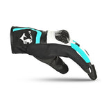 BELA AIR FLOW Moto Senhora Couro Luvas Turquesa Preta