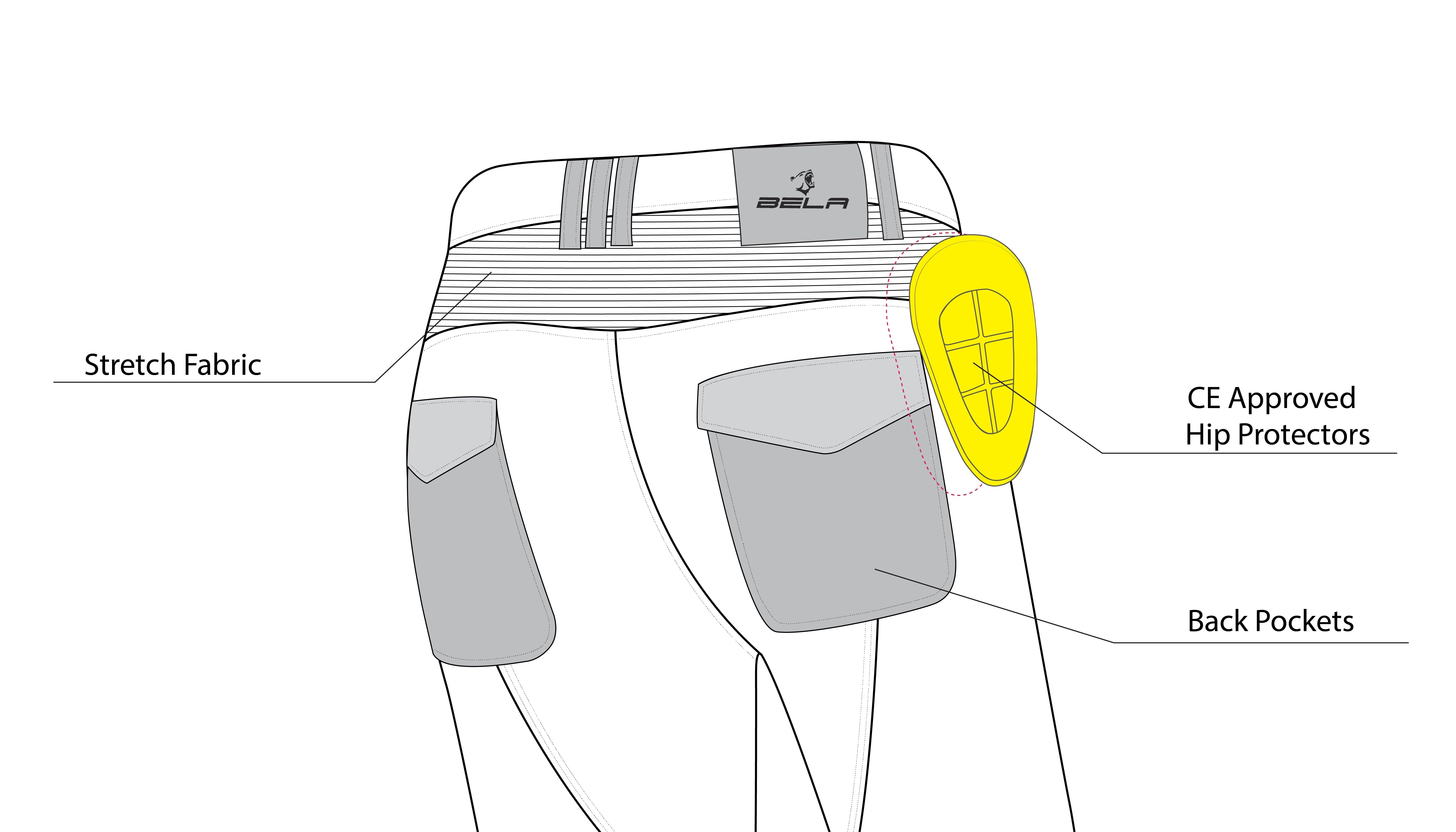 BELA BENTON Denim Moto Calcas Azul